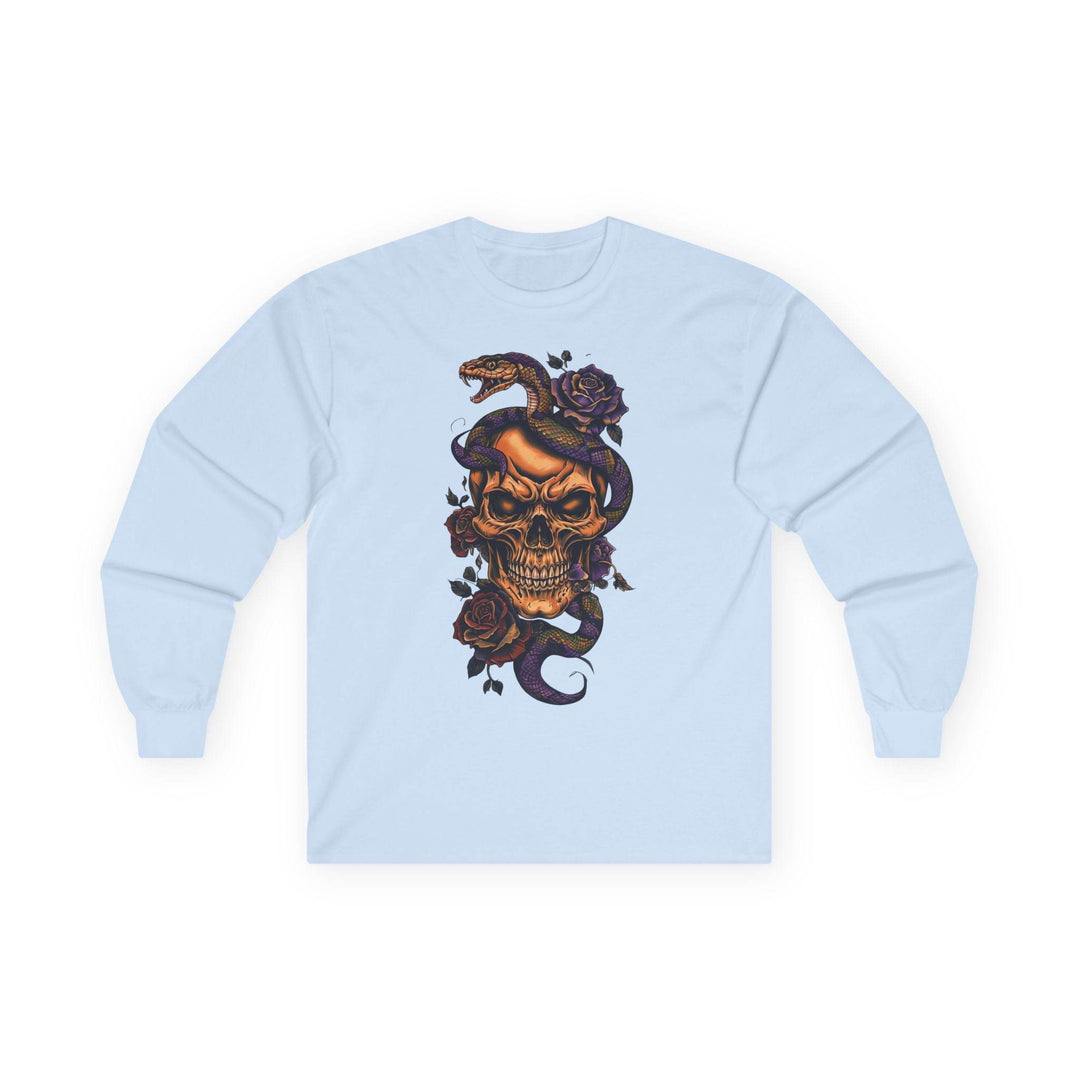 Skull and Rose Graphic Tee Long-Sleeve Shirt - Gutsy Garb