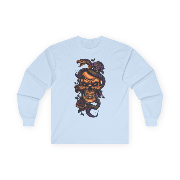 Skull and Rose Graphic Tee Long-Sleeve Shirt - Gutsy Garb