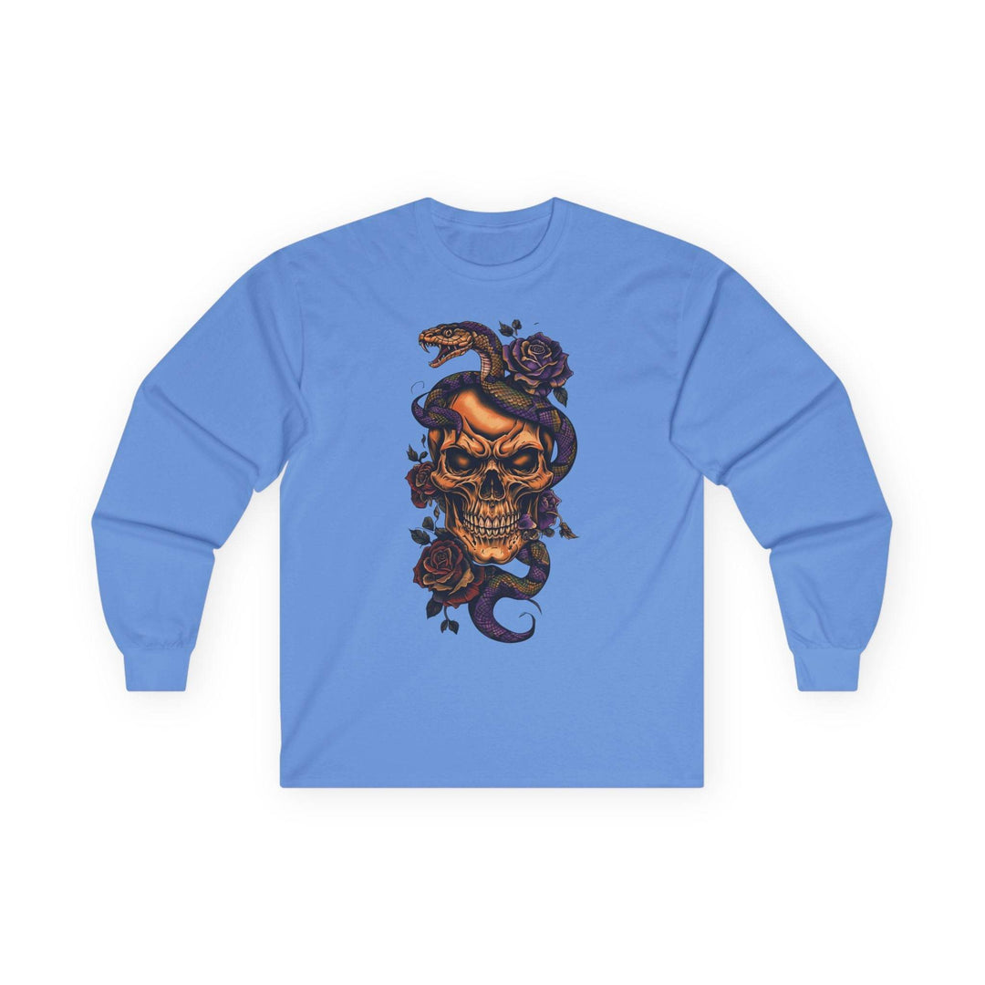 Skull and Rose Graphic Tee Long-Sleeve Shirt - Gutsy Garb