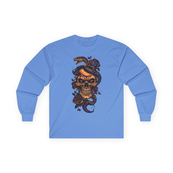 Skull and Rose Graphic Tee Long-Sleeve Shirt - Gutsy Garb