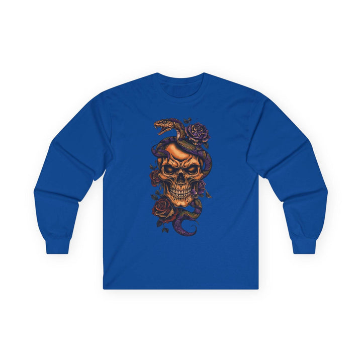 Skull and Rose Graphic Tee Long-Sleeve Shirt - Gutsy Garb