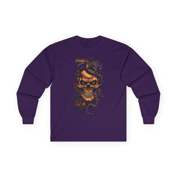 Skull and Rose Graphic Tee Long-Sleeve Shirt - Gutsy Garb