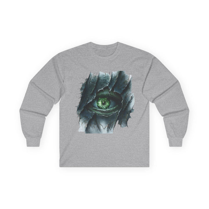 Peeking Eye Long Sleeve Halloween Top White - Gutsy Garb