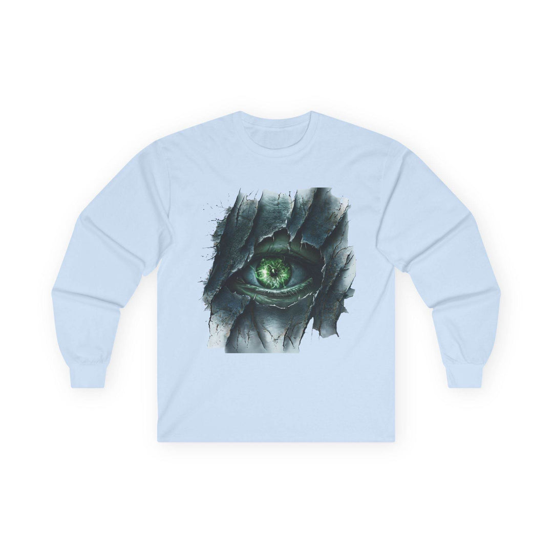 Peeking Eye Long Sleeve Halloween Top White - Gutsy Garb