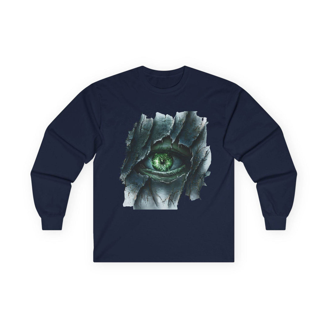 Peeking Eye Long Sleeve Halloween Top White - Gutsy Garb