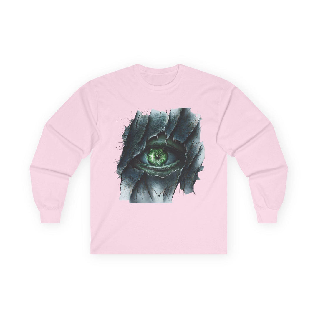 Peeking Eye Long Sleeve Halloween Top White - Gutsy Garb