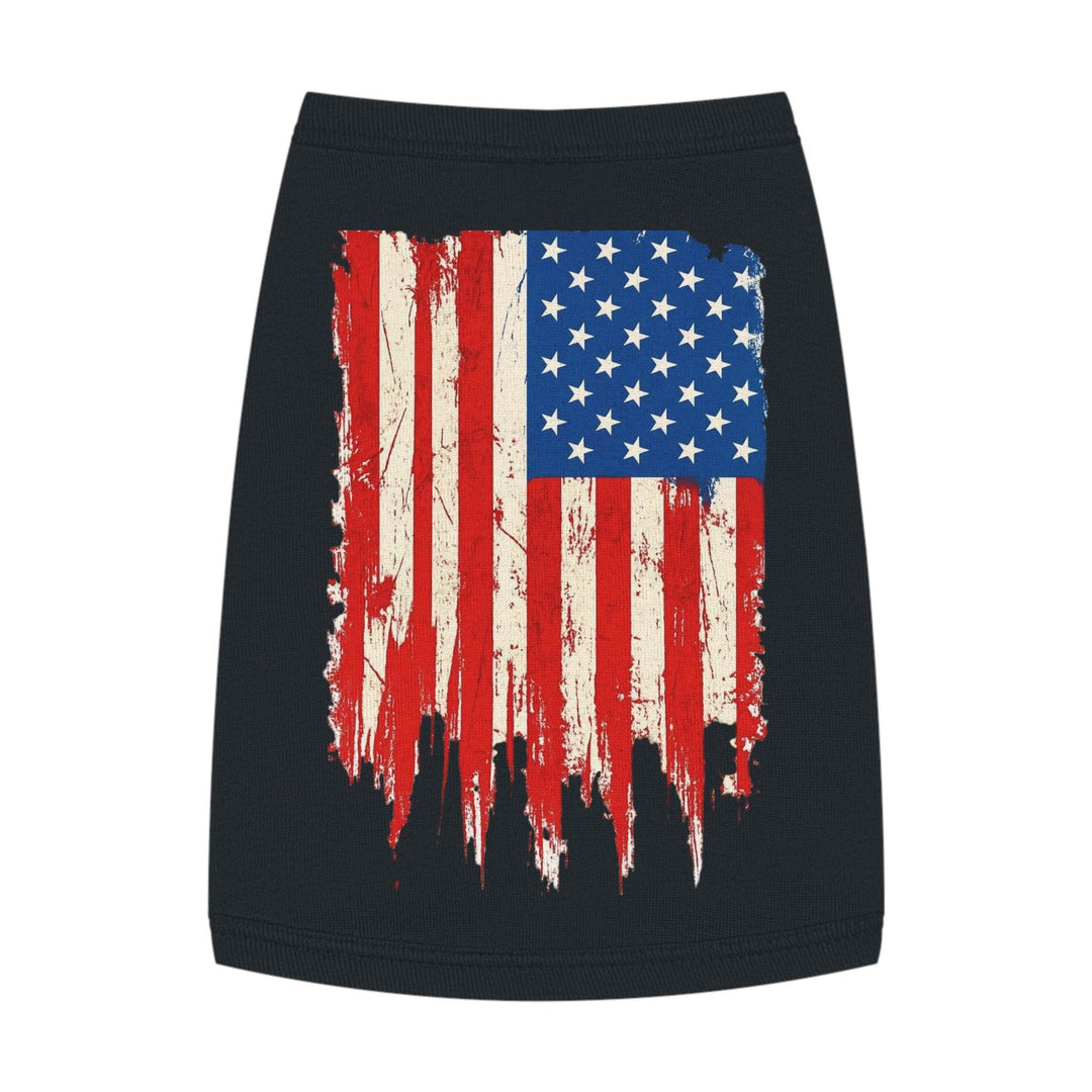 Patriotic Dog Tank Top with Vintage US Flag - Gutsy Garb
