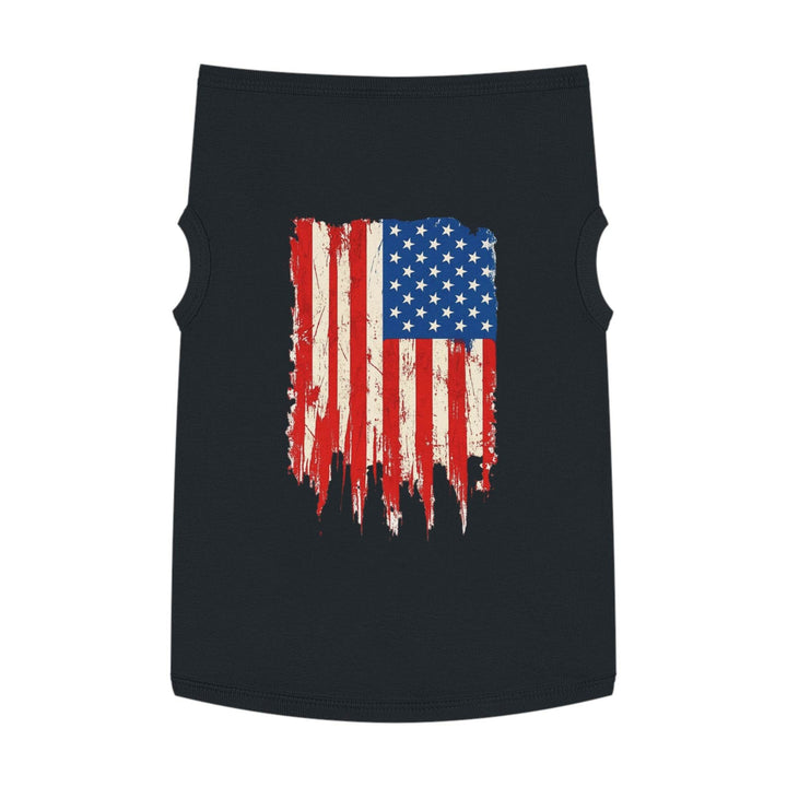 Patriotic Dog Tank Top with Vintage US Flag - Gutsy Garb