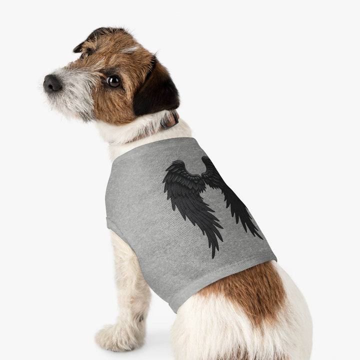 Dog Angel Wings Costume in Black on Grey - Gutsy Garb