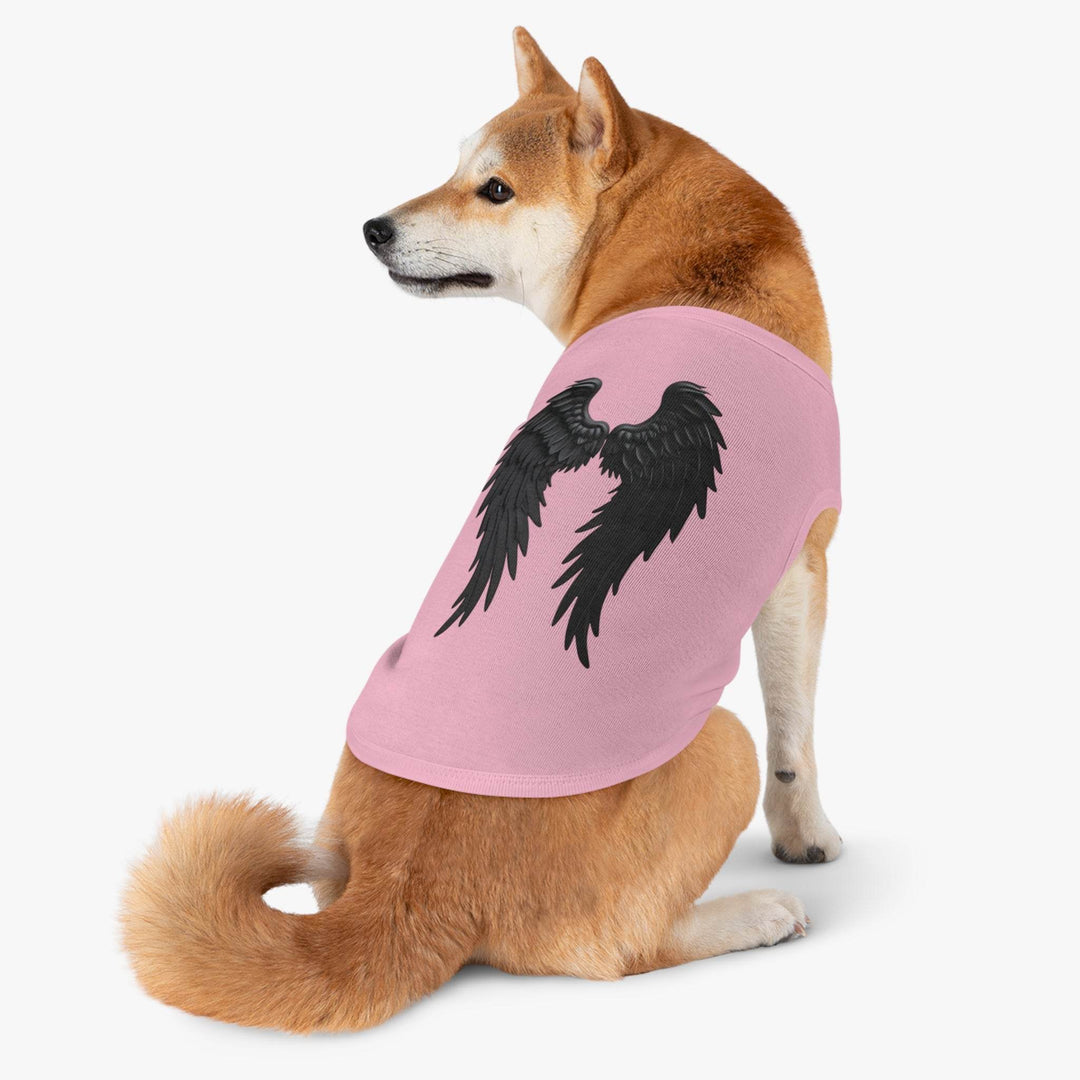 Dog Angel Wings Costume in Black on Grey - Gutsy Garb