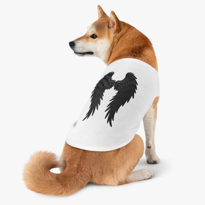 Dog Angel Wings Costume in Black on Grey - Gutsy Garb