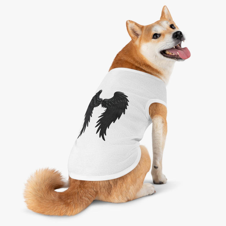 Dog Angel Wings Costume in Black on Grey - Gutsy Garb