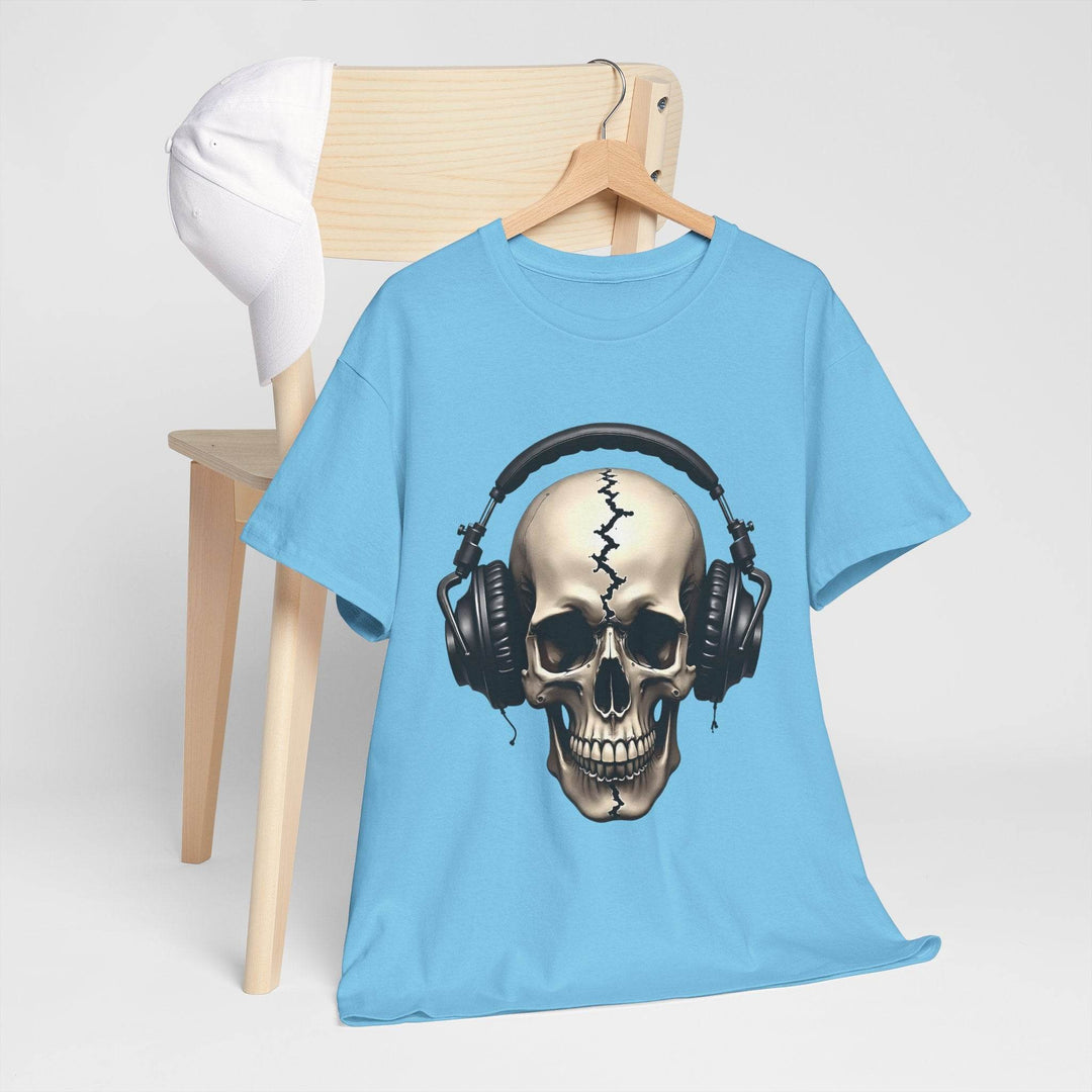Skull Headphones T-Shirt - Edgy Graphic Tee - Gutsy Garb