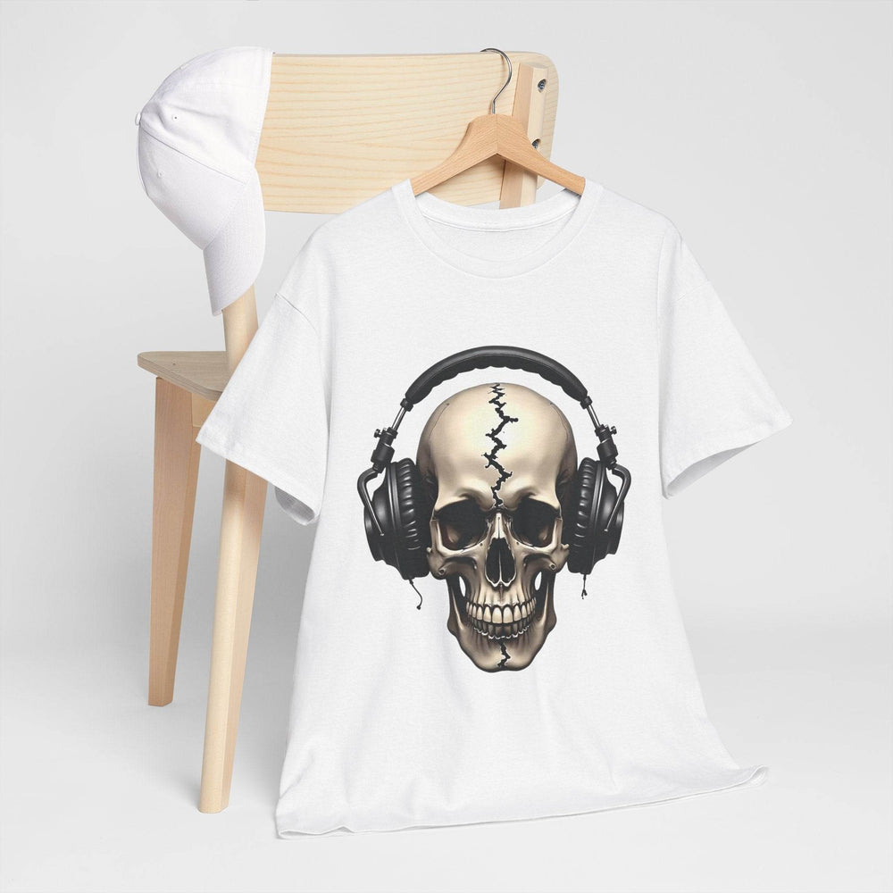 Skull Headphones T-Shirt - Edgy Graphic Tee - Gutsy Garb