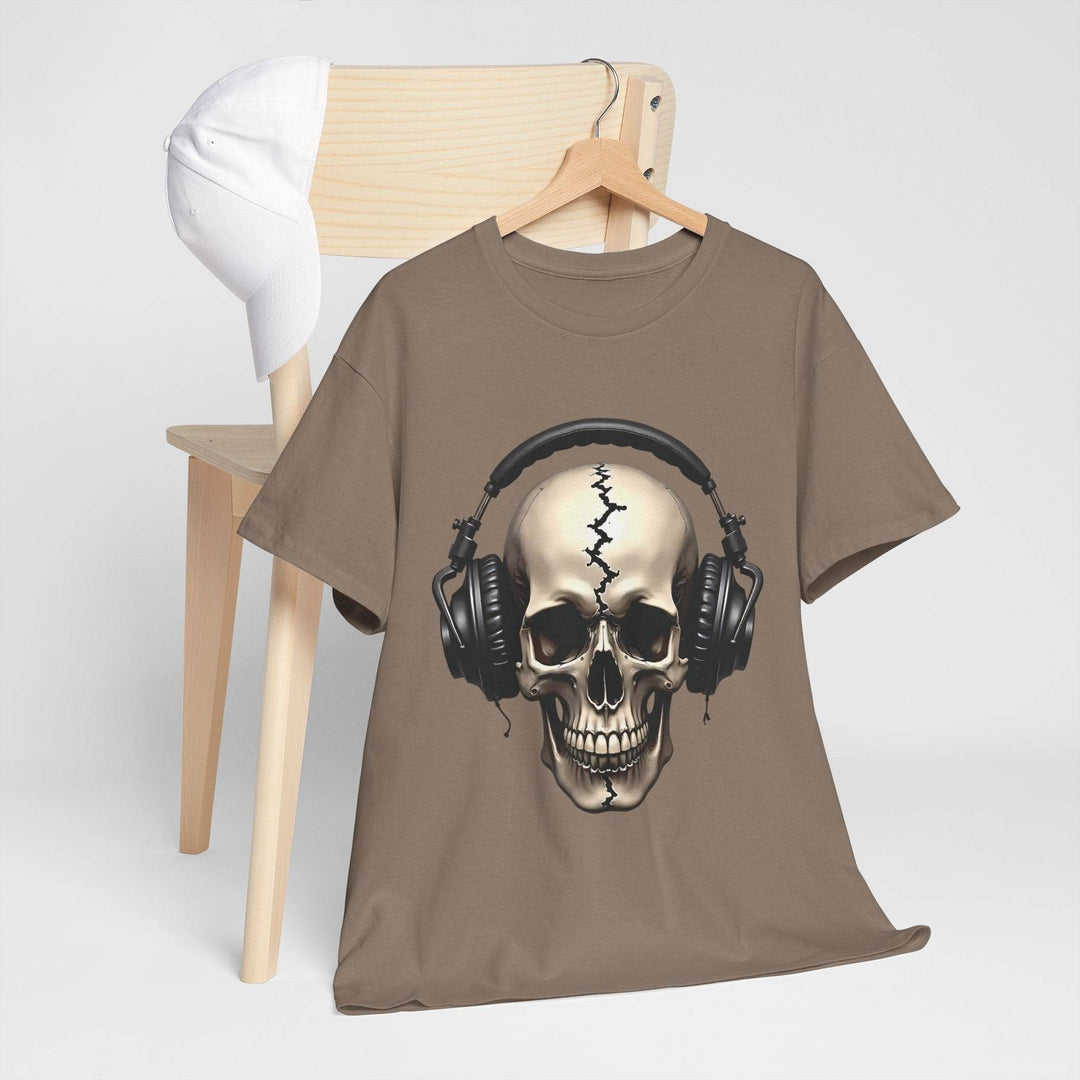 Skull Headphones T-Shirt - Edgy Graphic Tee - Gutsy Garb