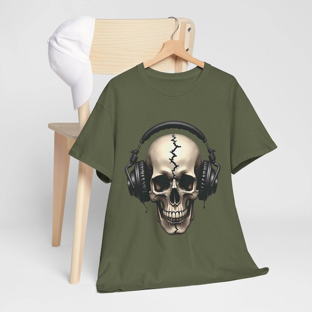 Skull Headphones T-Shirt - Edgy Graphic Tee - Gutsy Garb