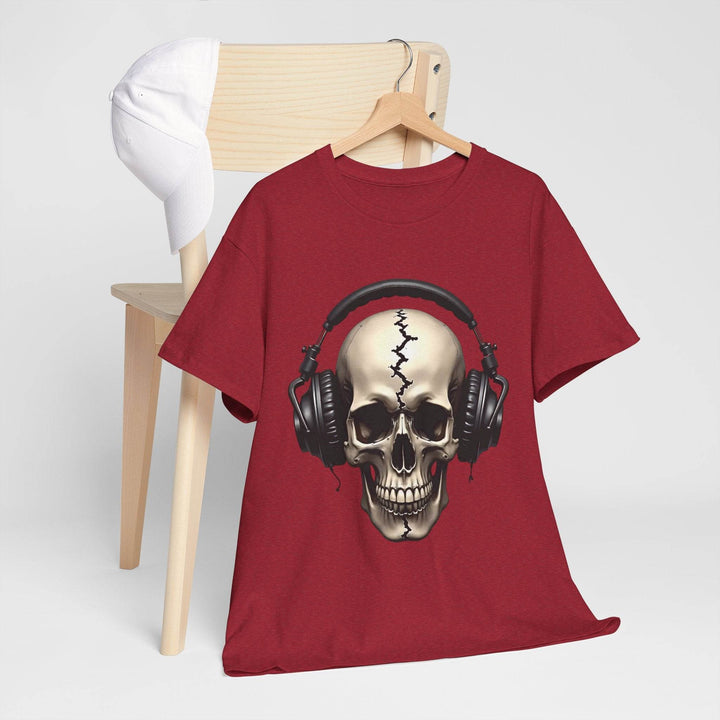 Skull Headphones T-Shirt - Edgy Graphic Tee - Gutsy Garb