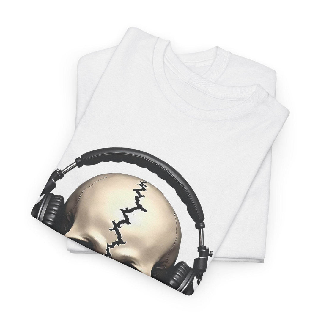 Skull Headphones T-Shirt - Edgy Graphic Tee - Gutsy Garb