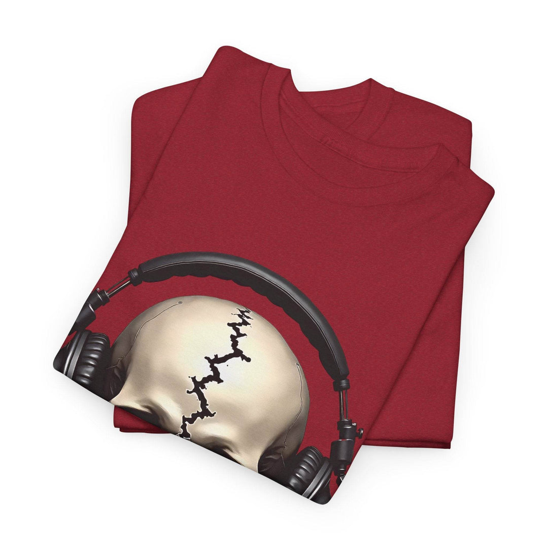 Skull Headphones T-Shirt - Edgy Graphic Tee - Gutsy Garb