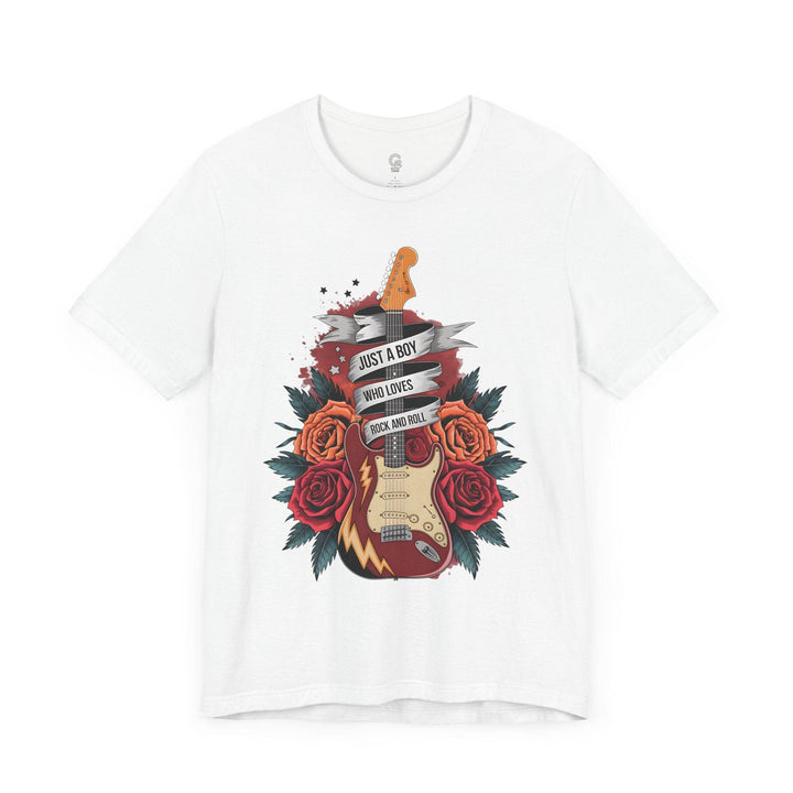Rockstar Vibes T-Shirt with Guitar & Roses - Gutsy Garb