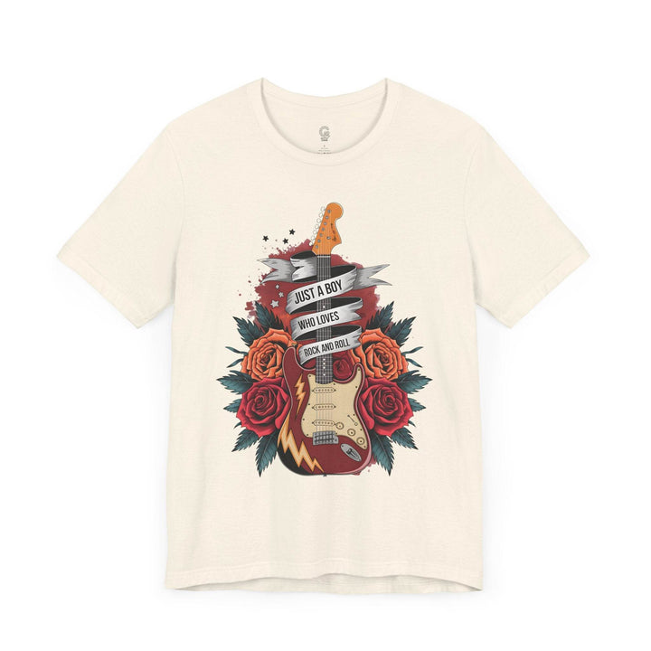 Rockstar Vibes T-Shirt with Guitar & Roses - Gutsy Garb