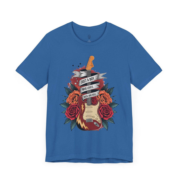 Rockstar Vibes T-Shirt with Guitar & Roses - Gutsy Garb