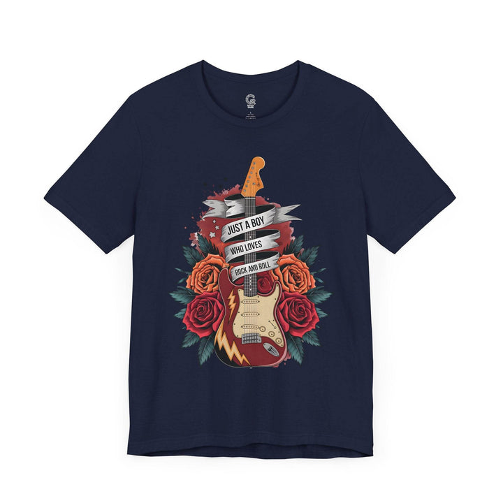 Rockstar Vibes T-Shirt with Guitar & Roses - Gutsy Garb