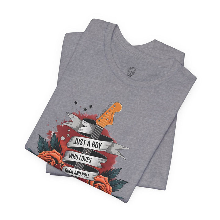 Rockstar Vibes T-Shirt with Guitar & Roses - Gutsy Garb