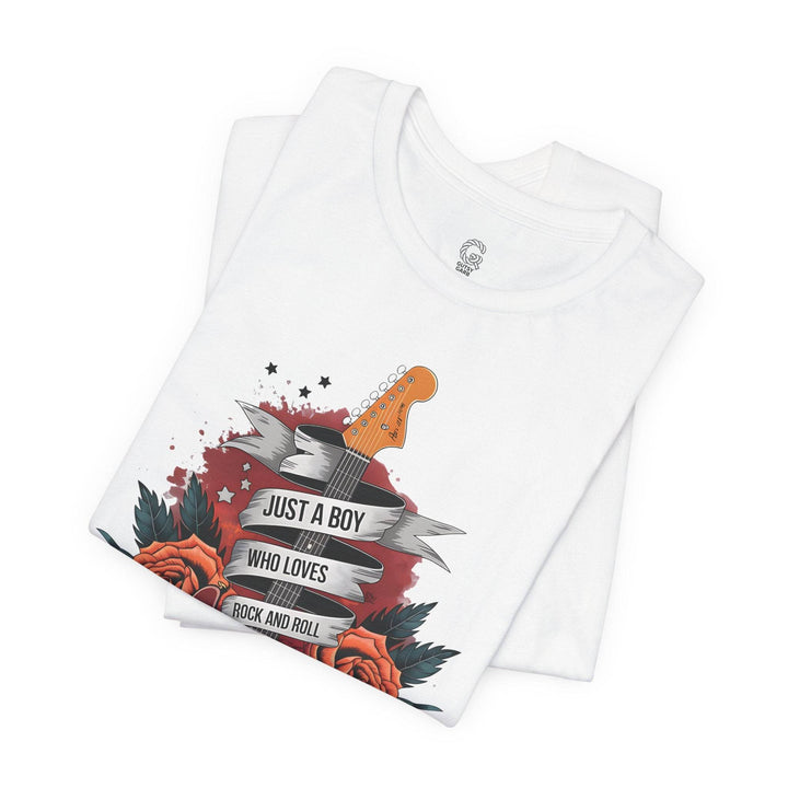 Rockstar Vibes T-Shirt with Guitar & Roses - Gutsy Garb
