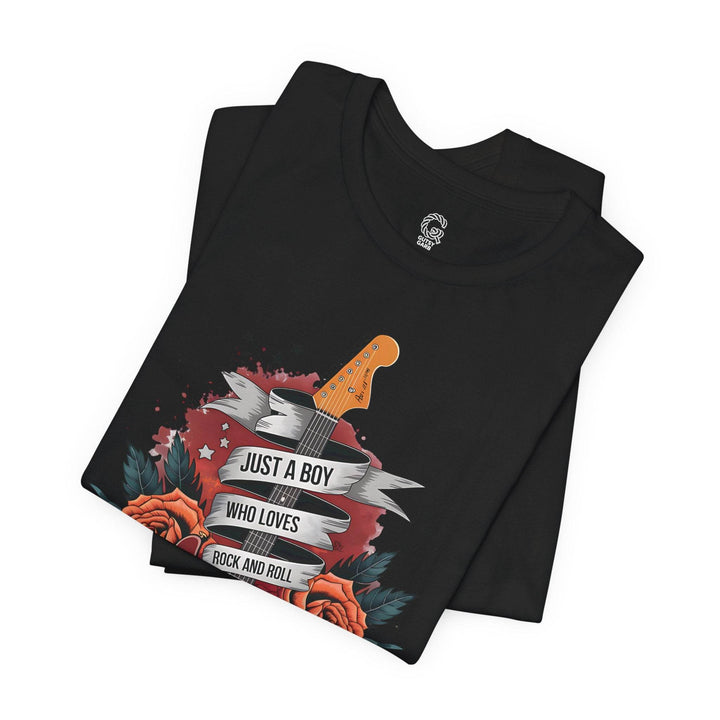 Rockstar Vibes T-Shirt with Guitar & Roses - Gutsy Garb