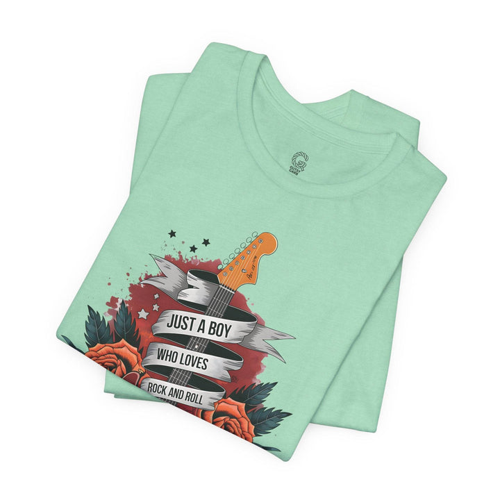 Rockstar Vibes T-Shirt with Guitar & Roses - Gutsy Garb