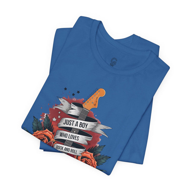 Rockstar Vibes T-Shirt with Guitar & Roses - Gutsy Garb