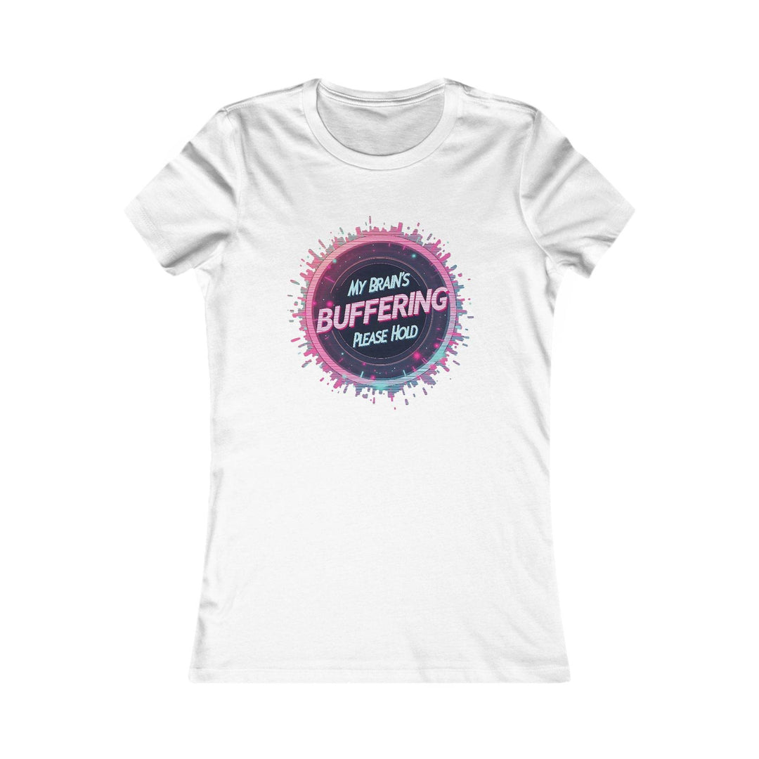 Funny Women's Graphic Tee - Buffering Brain Design - Gutsy Garb