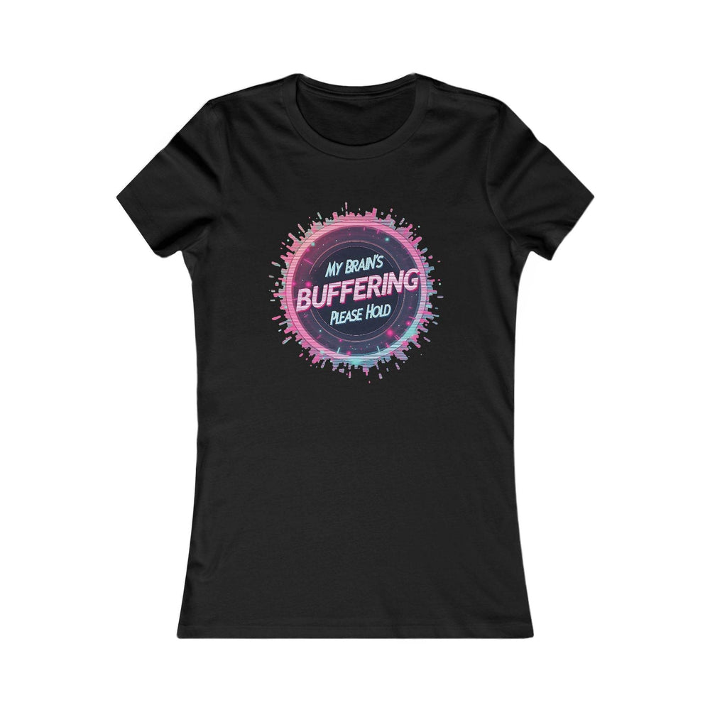 Funny Women's Graphic Tee - Buffering Brain Design - Gutsy Garb