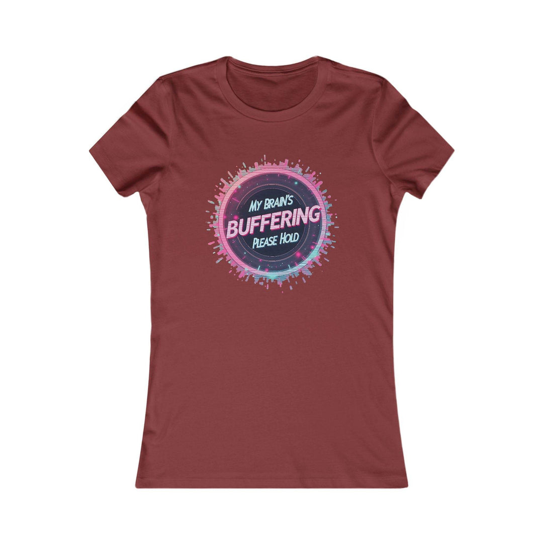 Funny Women's Graphic Tee - Buffering Brain Design - Gutsy Garb