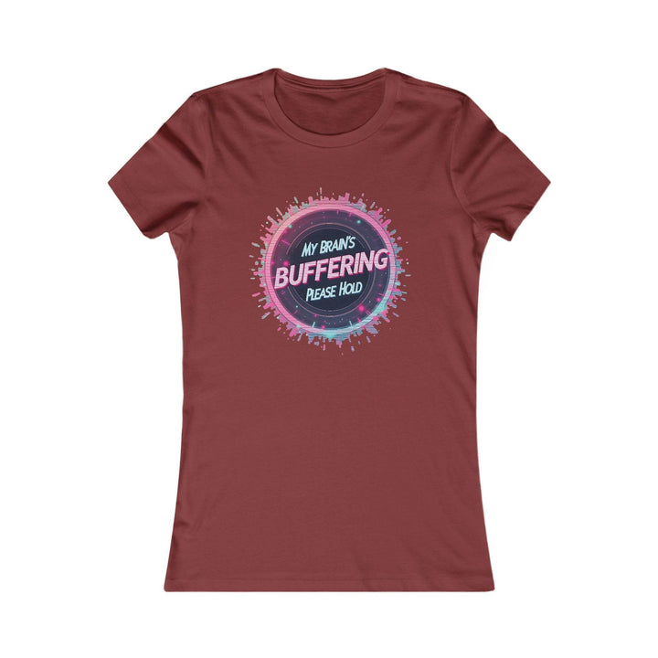 Funny Women's Graphic Tee - Buffering Brain Design - Gutsy Garb