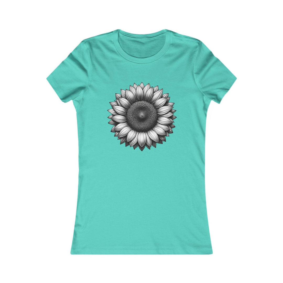 Women's Summer Sunflower Shirt - Soft Pink Tee - Gutsy Garb