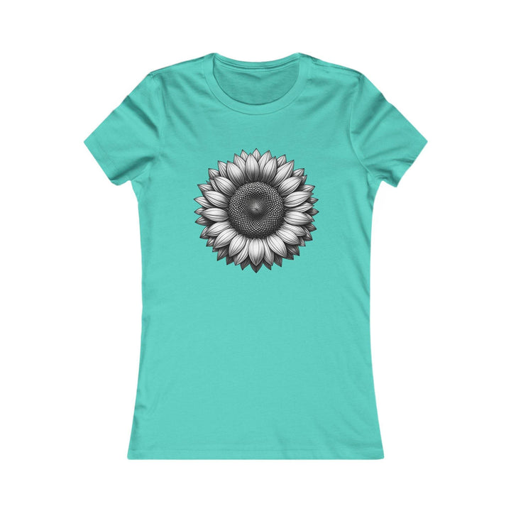 Women's Summer Sunflower Shirt - Soft Pink Tee - Gutsy Garb