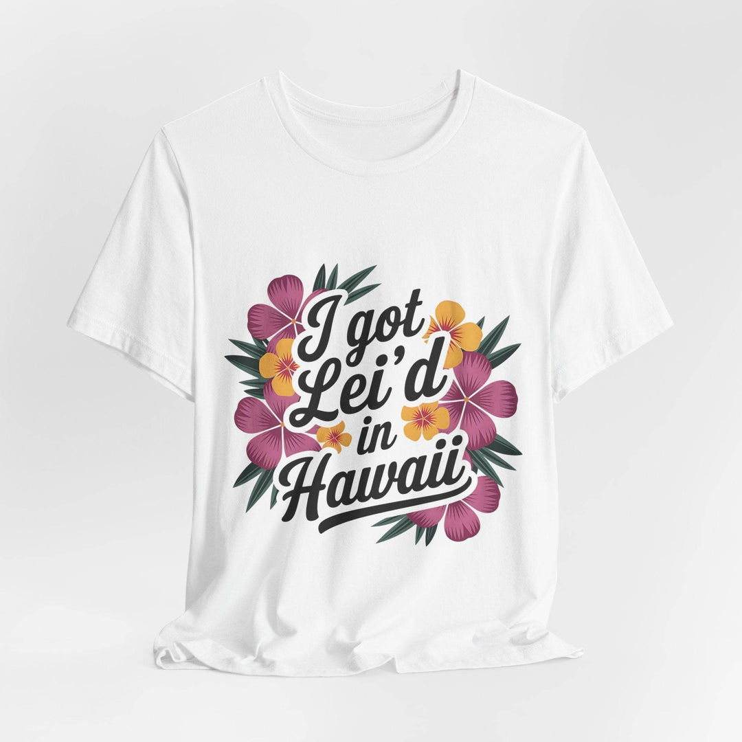Lei'd Back in Paradise Shirt with Hawaiian Floral Design - Gutsy Garb