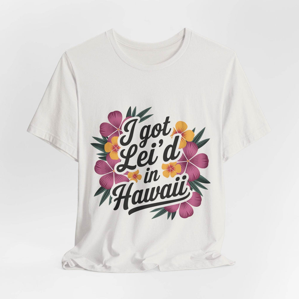 Lei'd Back in Paradise Shirt with Hawaiian Floral Design - Gutsy Garb