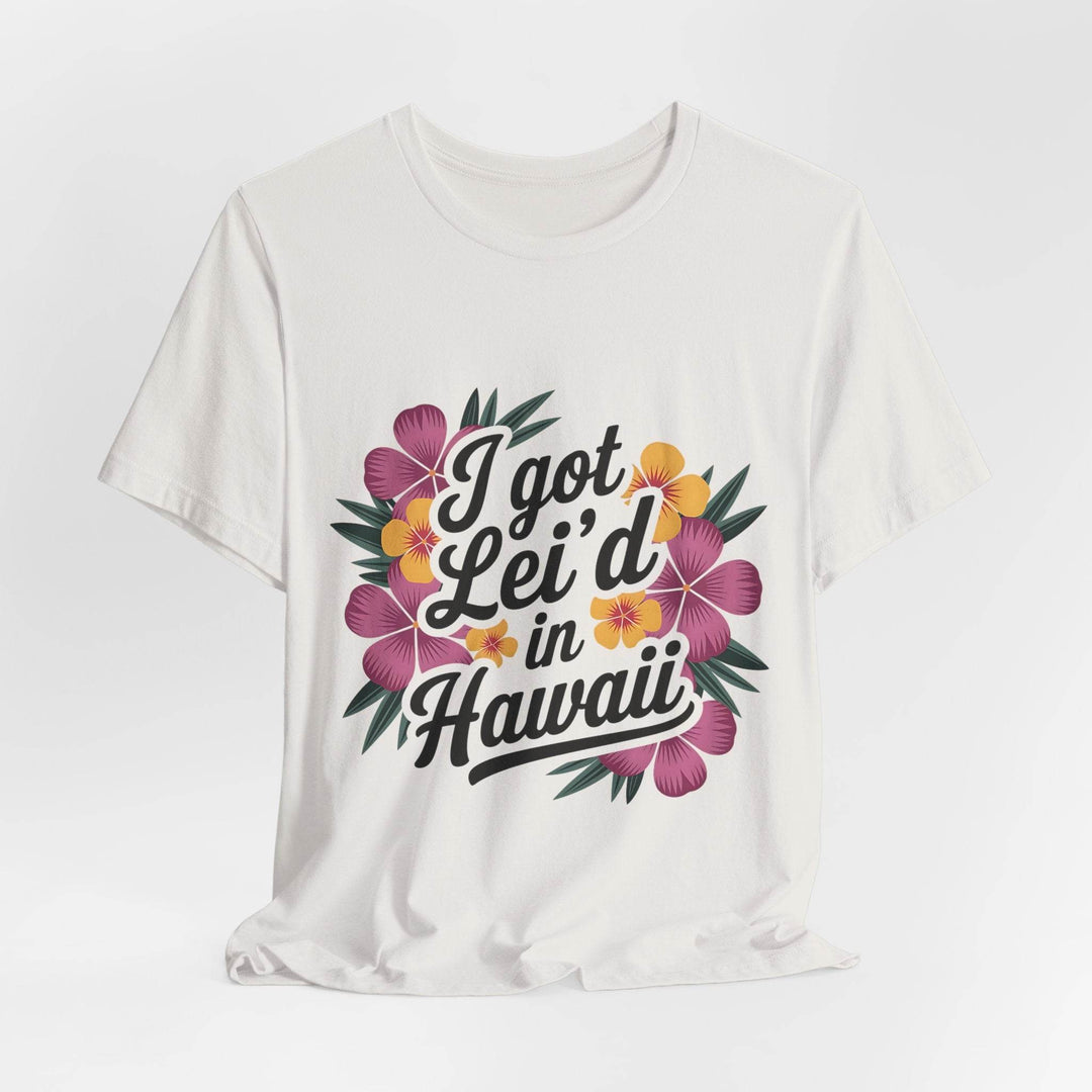 Lei'd Back in Paradise Shirt with Hawaiian Floral Design - Gutsy Garb