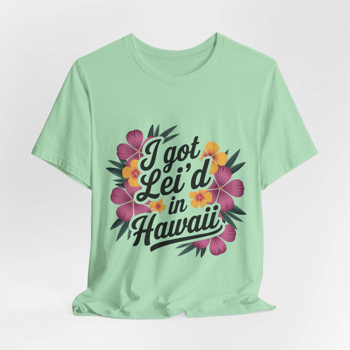 Lei'd Back in Paradise Shirt with Hawaiian Floral Design - Gutsy Garb