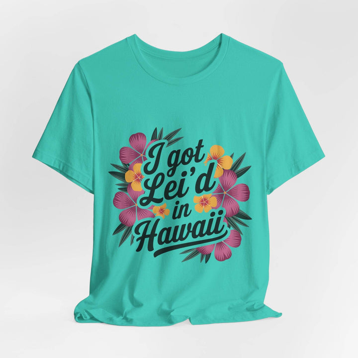 Lei'd Back in Paradise Shirt with Hawaiian Floral Design - Gutsy Garb