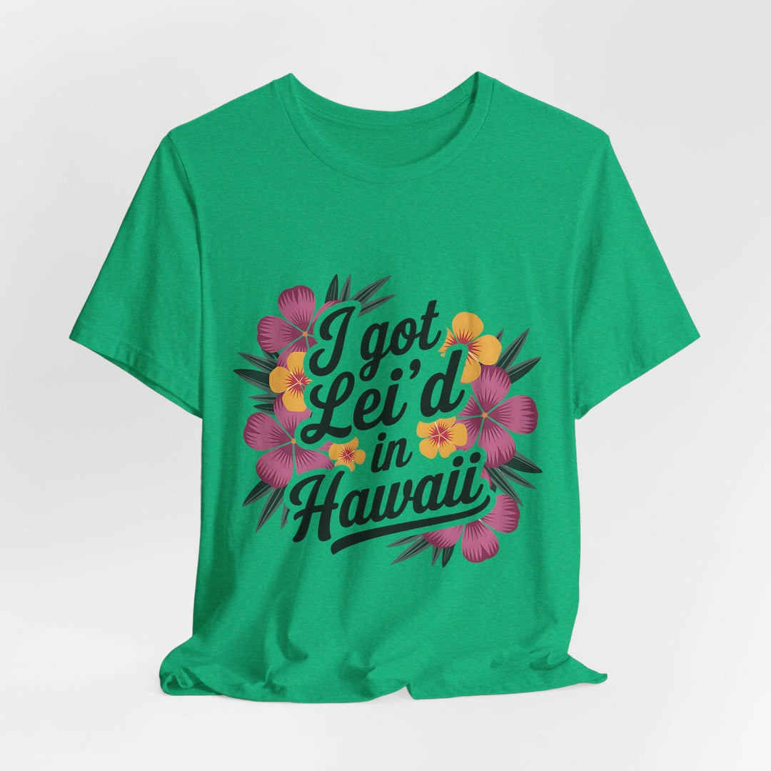 Lei'd Back in Paradise Shirt with Hawaiian Floral Design - Gutsy Garb