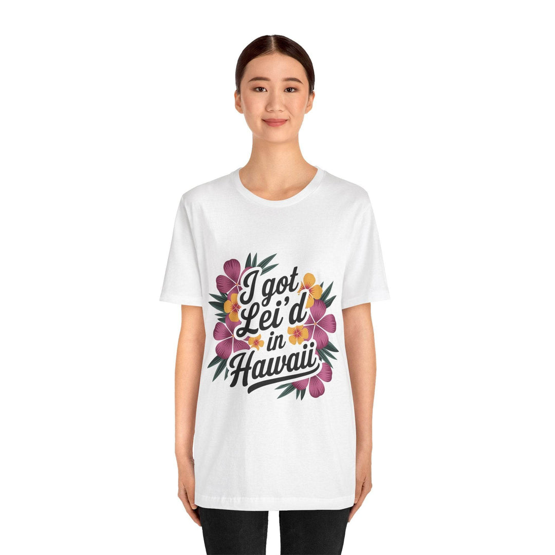Lei'd Back in Paradise Shirt with Hawaiian Floral Design - Gutsy Garb