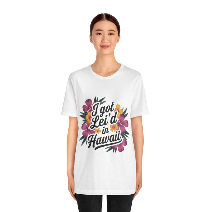 Lei'd Back in Paradise Shirt with Hawaiian Floral Design - Gutsy Garb