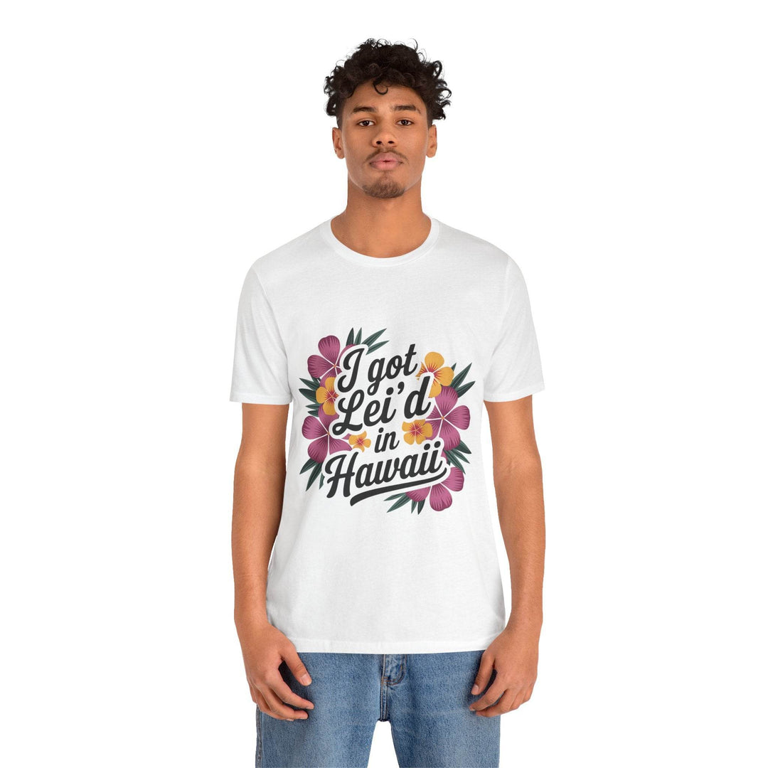 Lei'd Back in Paradise Shirt with Hawaiian Floral Design - Gutsy Garb