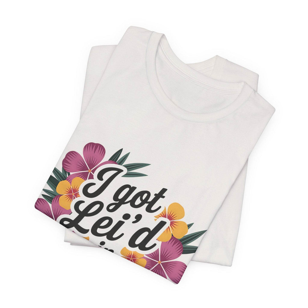Lei'd Back in Paradise Shirt with Hawaiian Floral Design - Gutsy Garb
