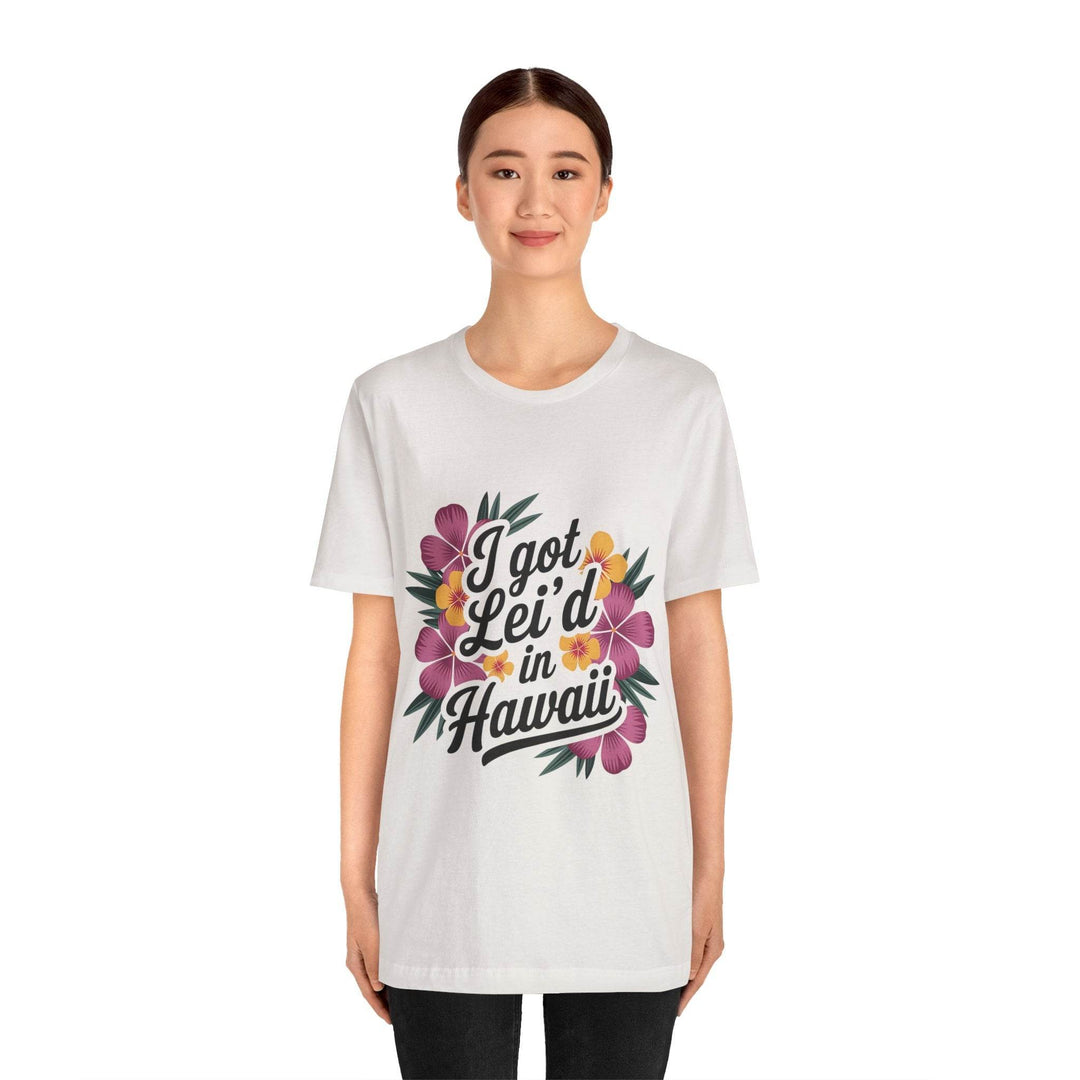 Lei'd Back in Paradise Shirt with Hawaiian Floral Design - Gutsy Garb