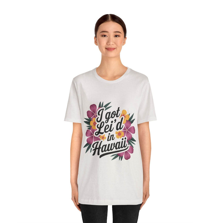 Lei'd Back in Paradise Shirt with Hawaiian Floral Design - Gutsy Garb